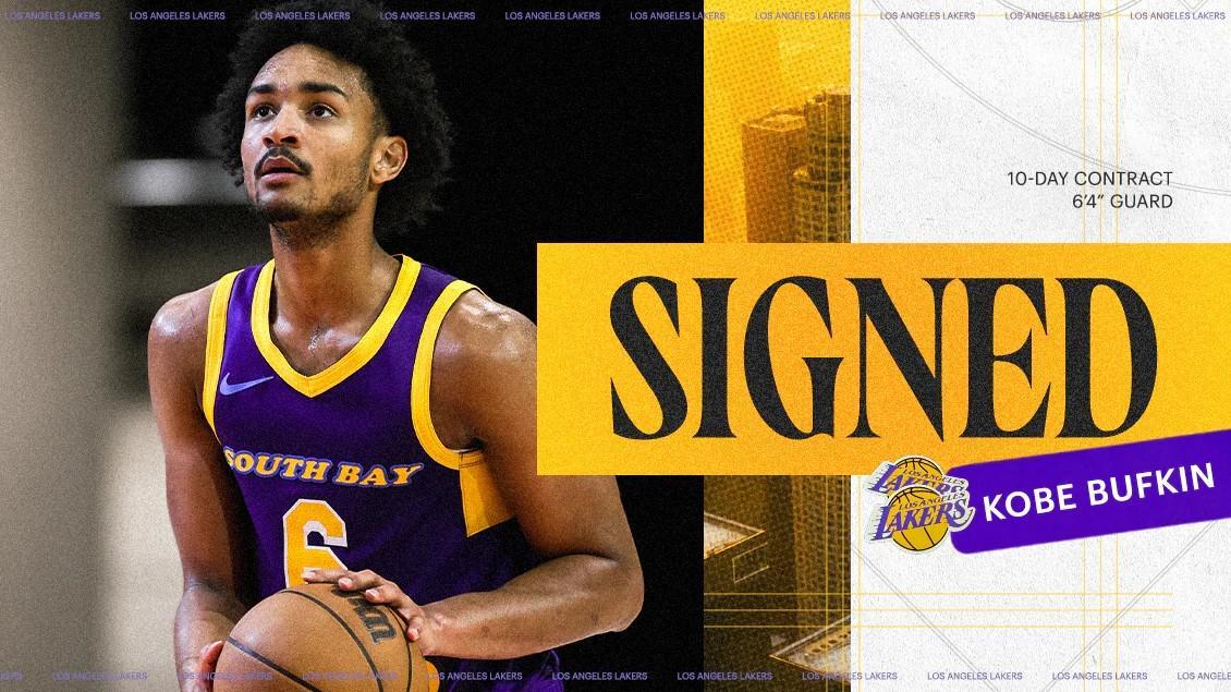 赛事资讯-科比来了！官方：湖人与科比-巴夫金签下10天短合同，后者穿18号